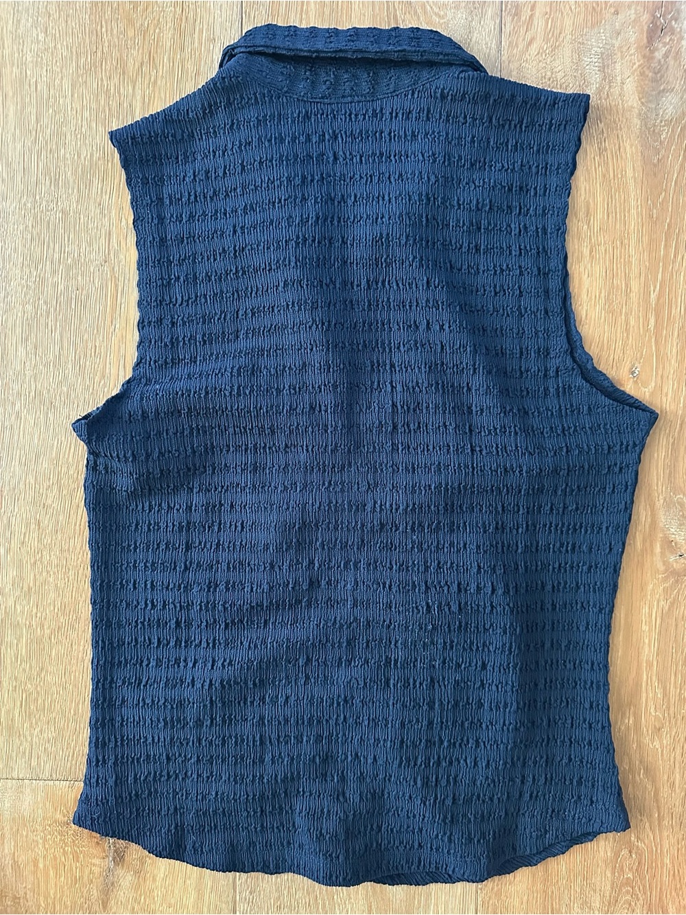 NWOT Sanctuary Sleeveless Blouse Navy size L - Picture 3 of 5
